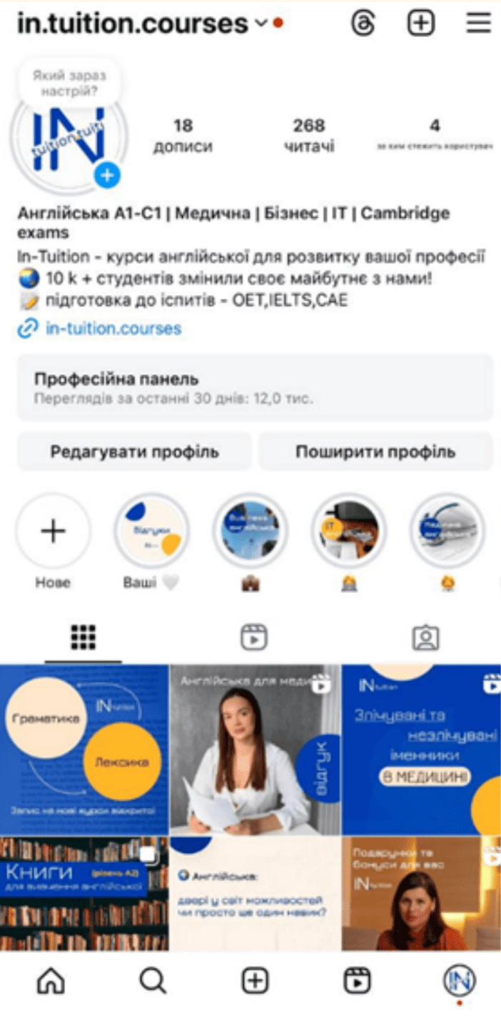 SMM для школи англійської мови